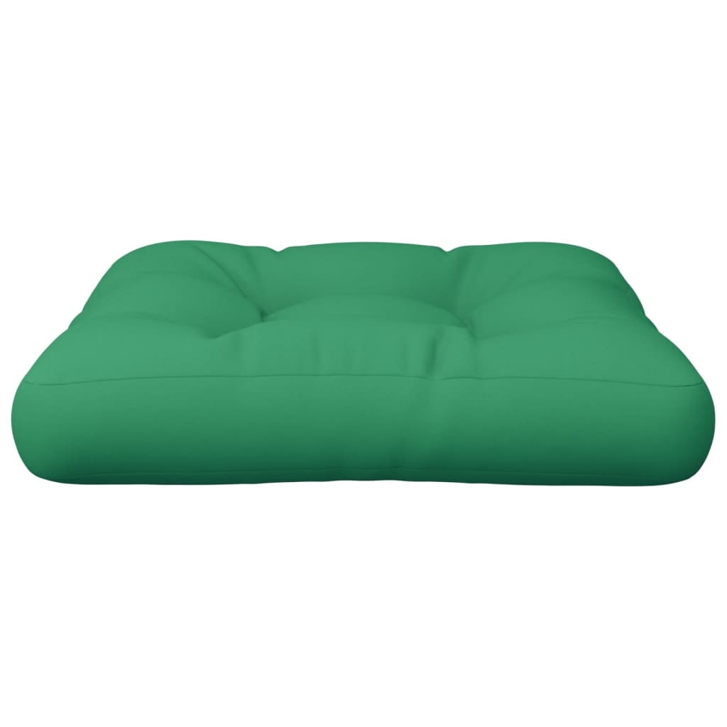 vidaXL Палетна възглавница, зелена, 60x60x12 см, текстил
