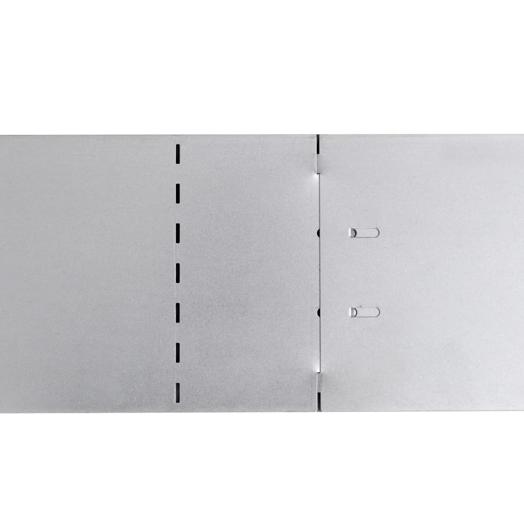 vidaXL Комплект оградни плоскости, 5 бр, поцинкована стомана, 100x20см