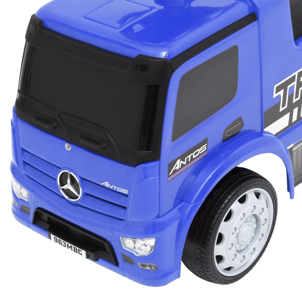 vidaXL Количка за бутане Mercedes Benz камион синя