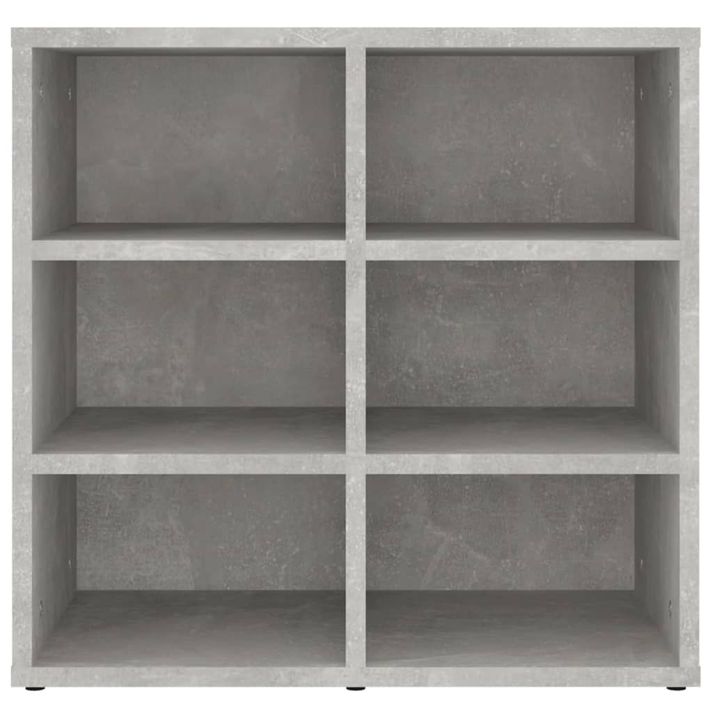 vidaXL Шкаф за обувки, бетонно сив, 52,5x30x50 см