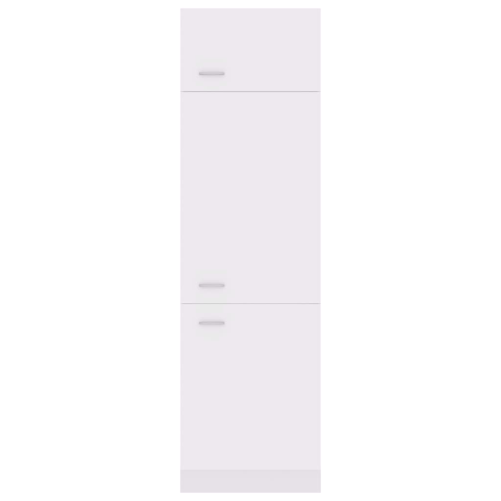 vidaXL Шкаф за хладилник, бял, 60x57x207 см, ПДЧ