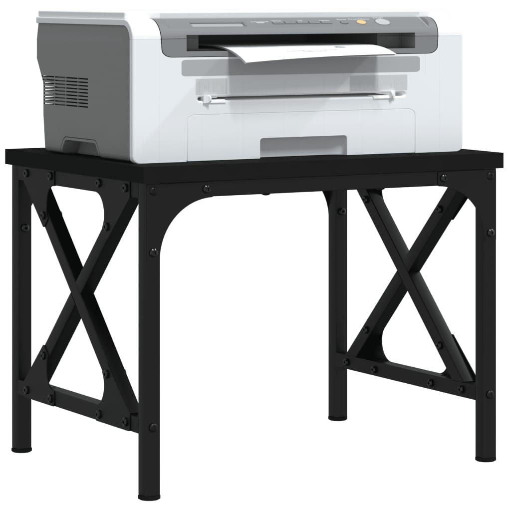 vidaXL Стойка за принтер, черна, 40x30x31 см, инженерно дърво