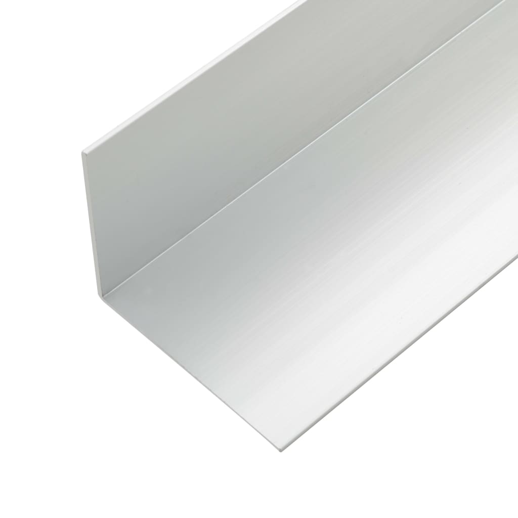 vidaXL 5 бр ъглови профили за декинг, алуминиеви, 170 см, сребристи