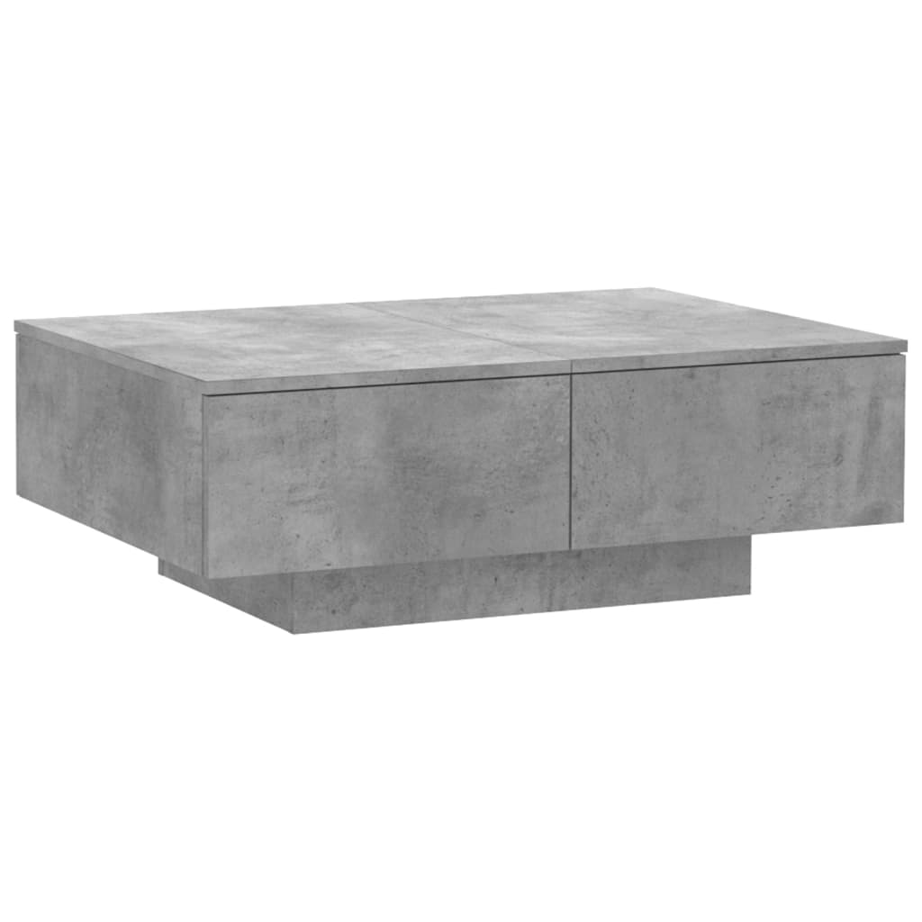 vidaXL Маса за кафе, бетонно сива, 90x60x31 см, ПДЧ