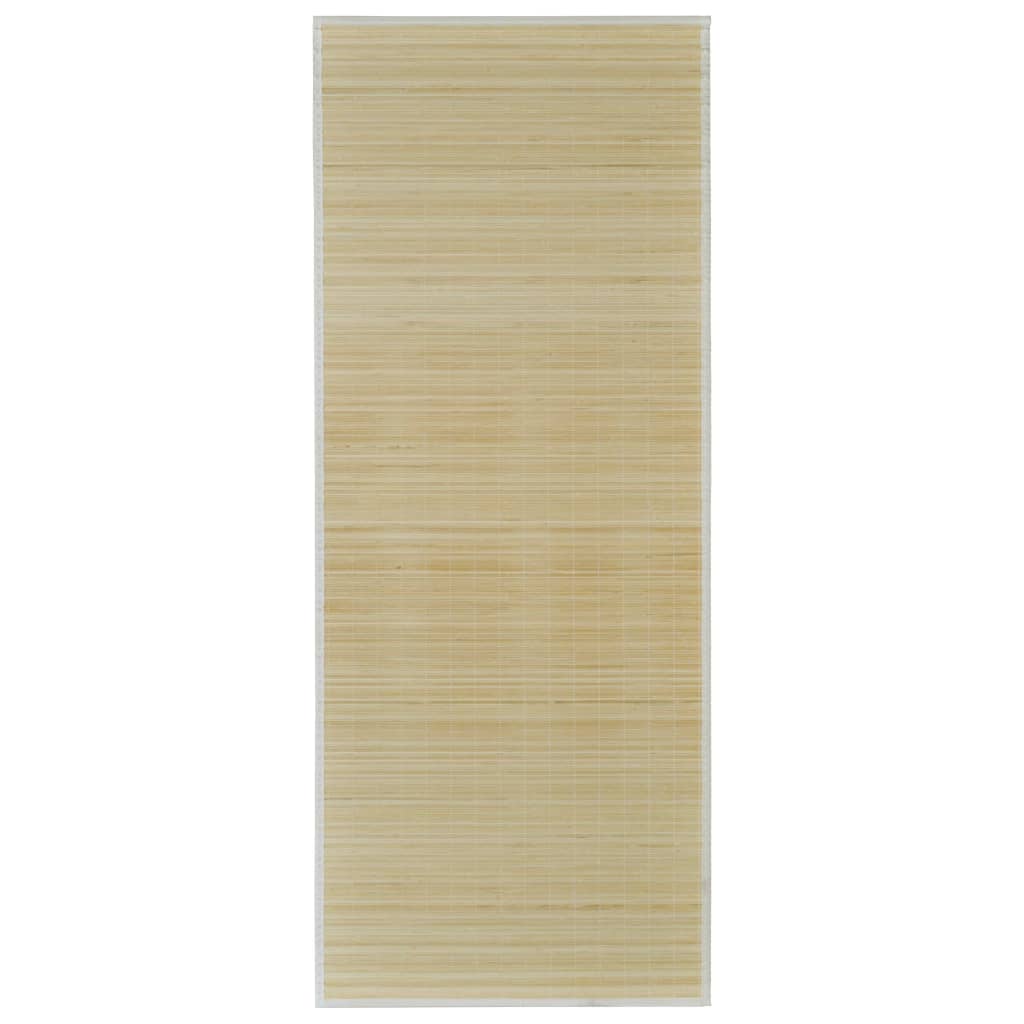 vidaXL Бамбуков килим, 100x160 см, естествен цвят