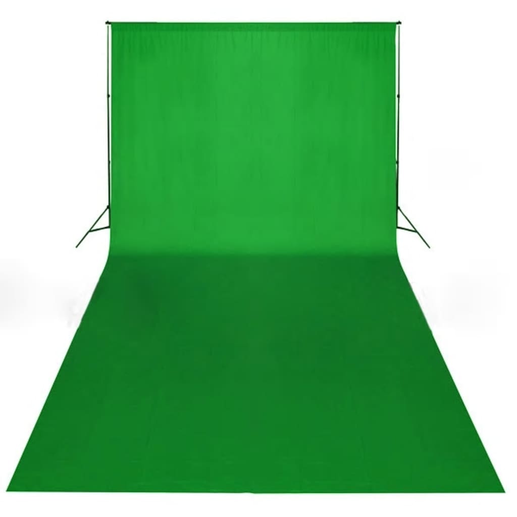 vidaXL Фотографски фон, памук, зелен, 600х300 см, Chroma Key
