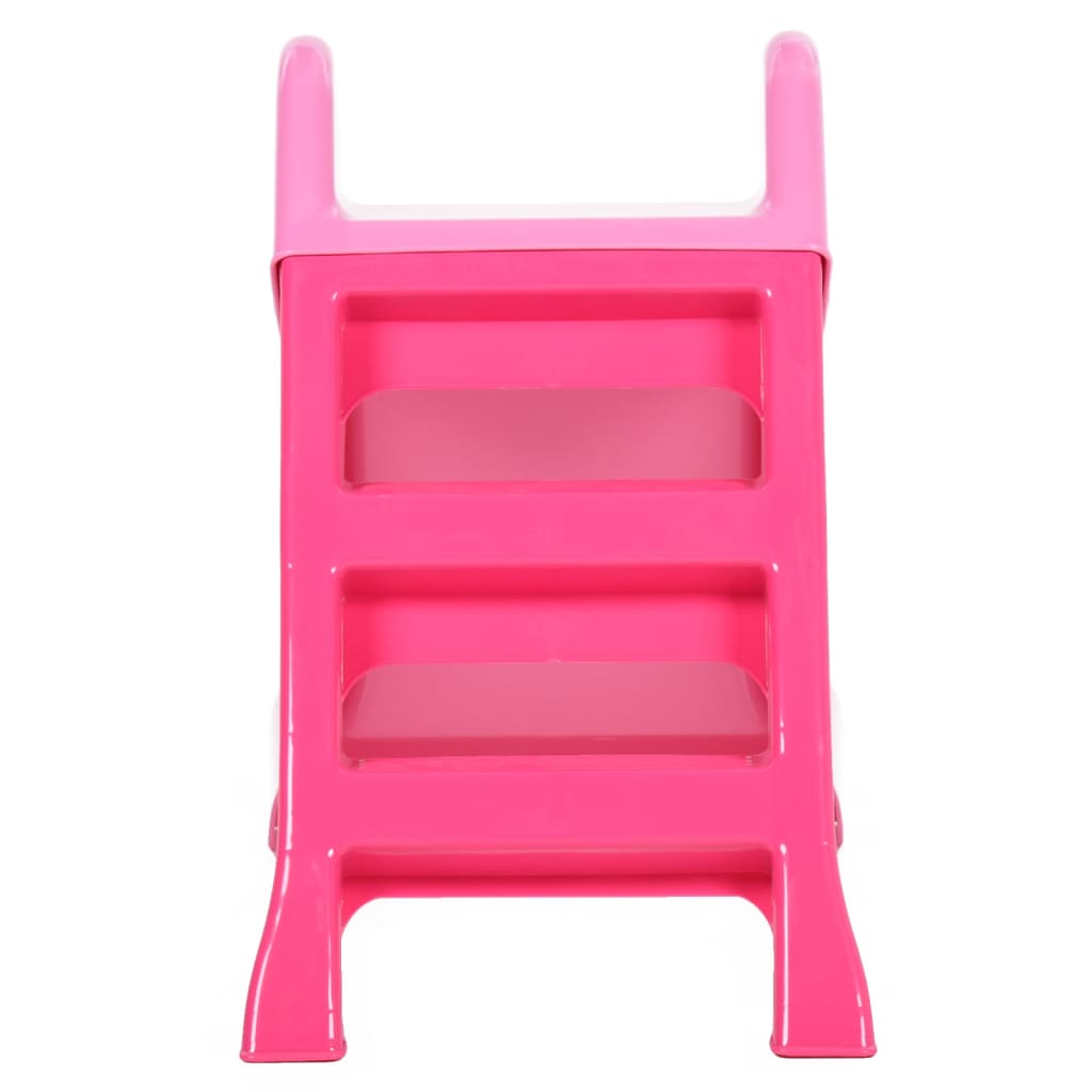vidaXL Пързалка за деца, сгъваема, 111 см, розова