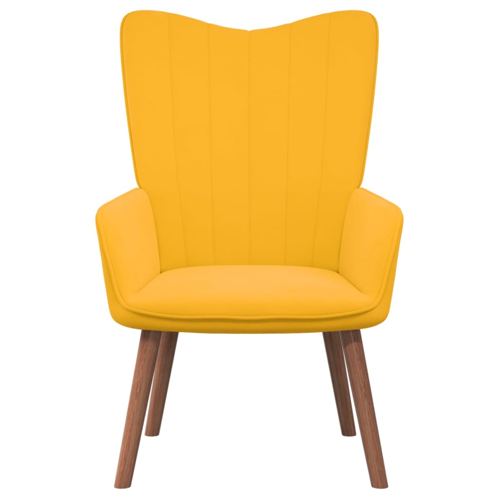 vidaXL Релаксиращ стол, горчица жълто, кадифе