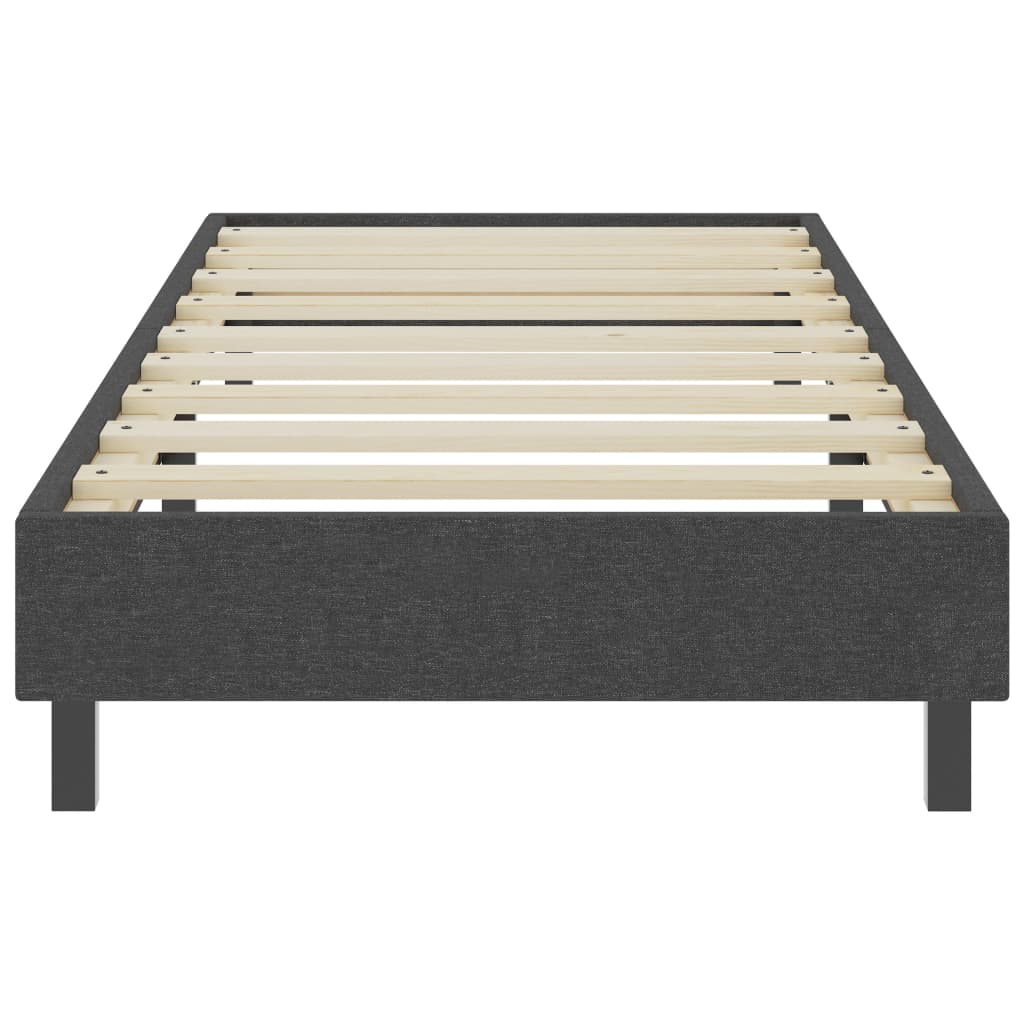 vidaXL Рамка за боккспринг легло, тъмносива, текстил, 80x200 см