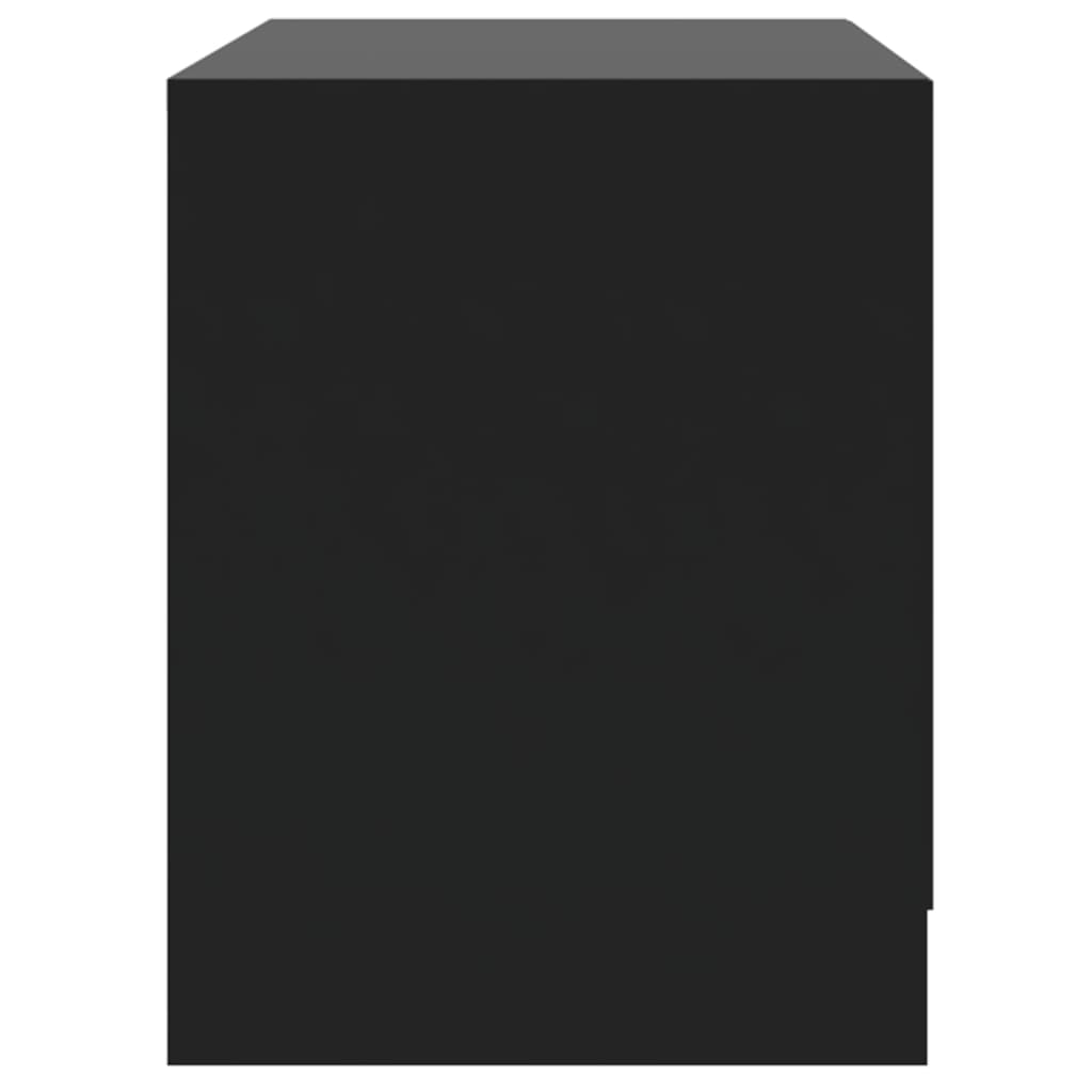 vidaXL Нощно шкафче, черно, 45x34,5x44,5 см, ПДЧ