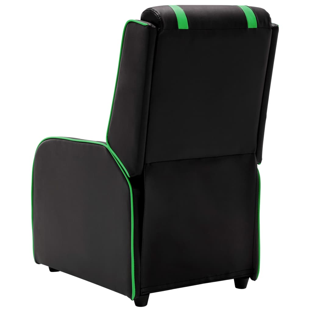 vidaXL Регулируем стол, черно и зелено, изкуствена кожа
