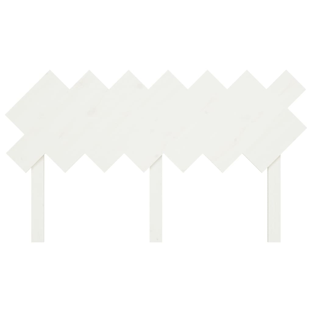 vidaXL Горна табла за легло, бяла, 151,5x3x81 см, бор масив