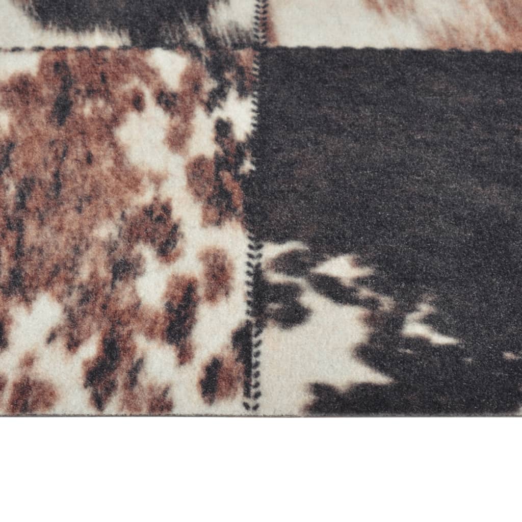 vidaXL Кухненско килимче, миещо, животинска кожа, 45x150 см, кадифе