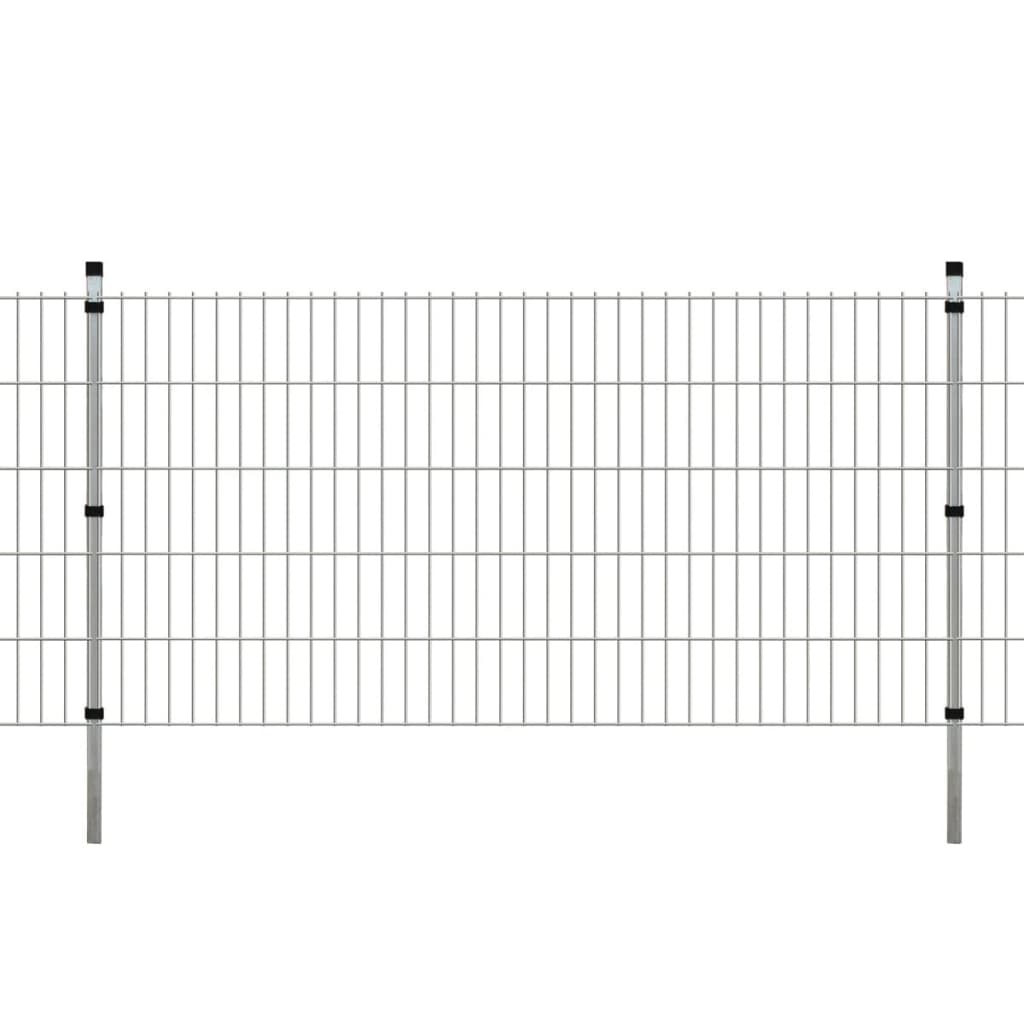 vidaXL Стълбове за ограда 20 бр сребристи 150 см поцинкована стомана