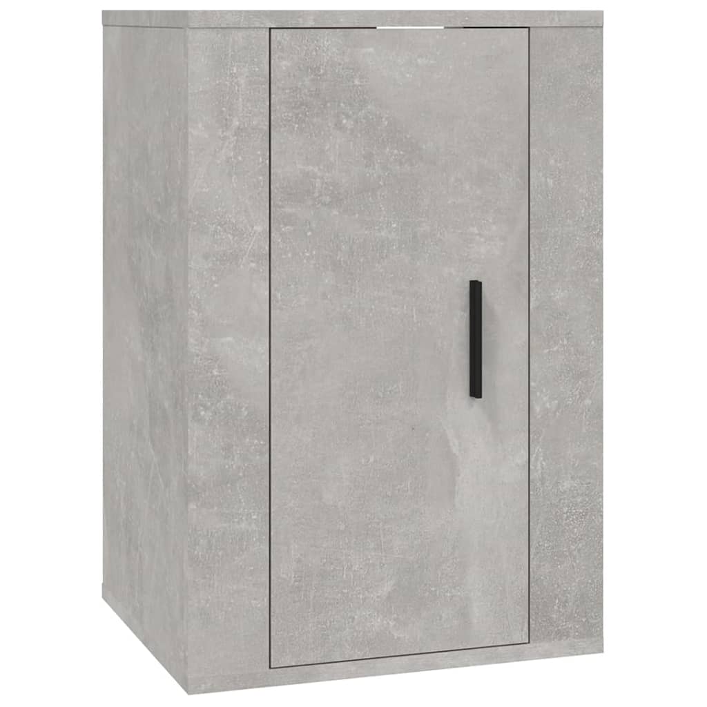 vidaXL Комплект ТВ шкафове от 2 части, бетонно сив, инженерно дърво
