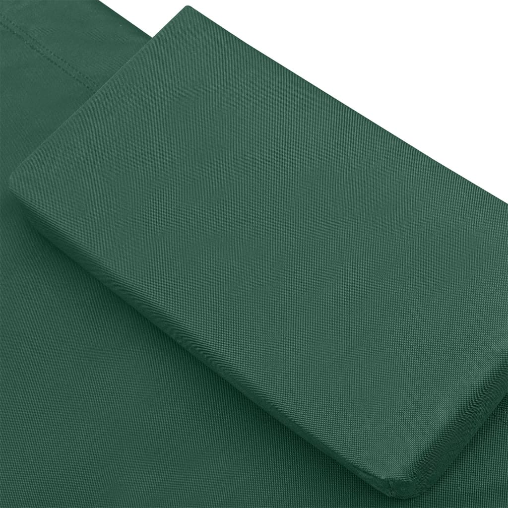 vidaXL Градинско лаундж легло, текстил, зелено