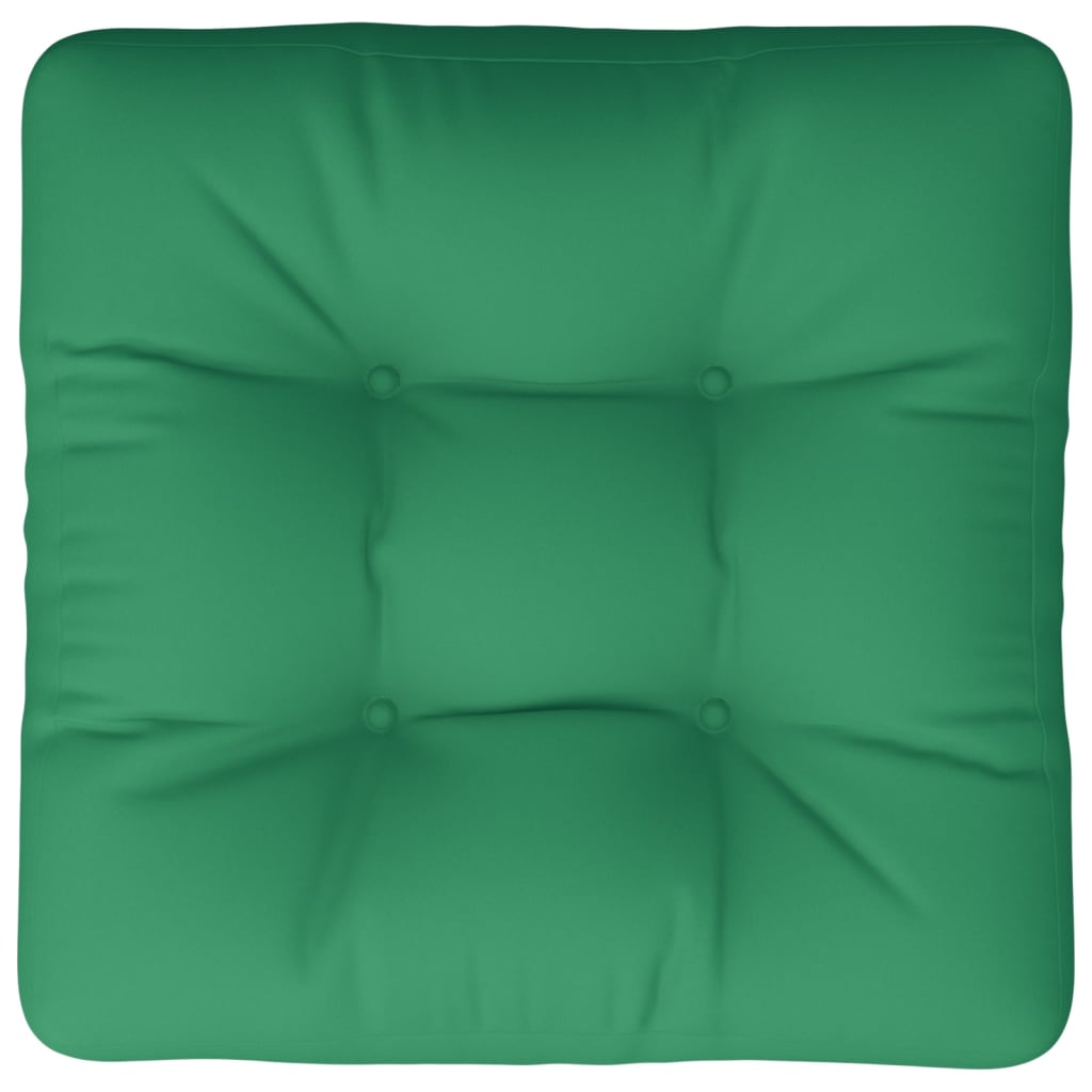vidaXL Палетна възглавница зелена 58x58x10 см плат