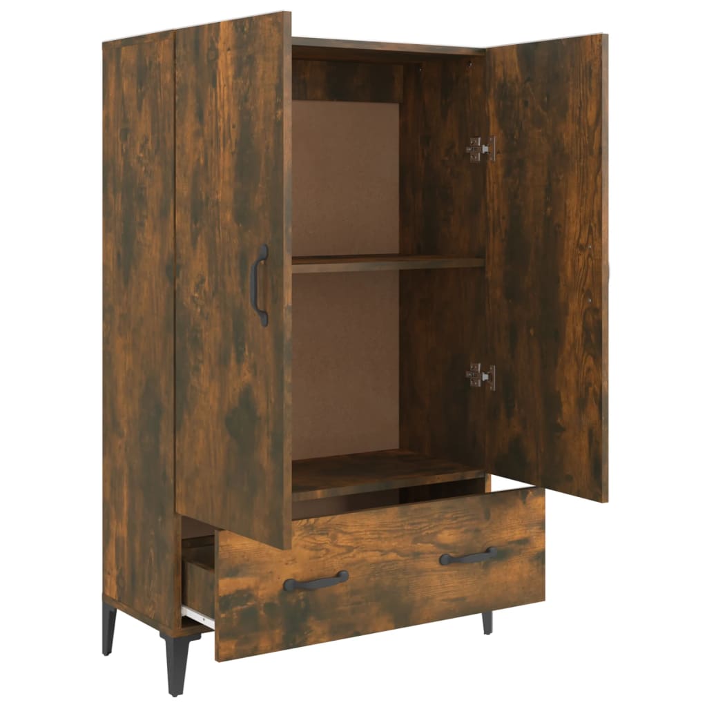 vidaXL Висок шкаф, опушен дъб, 70x31x115 см, инженерно дърво