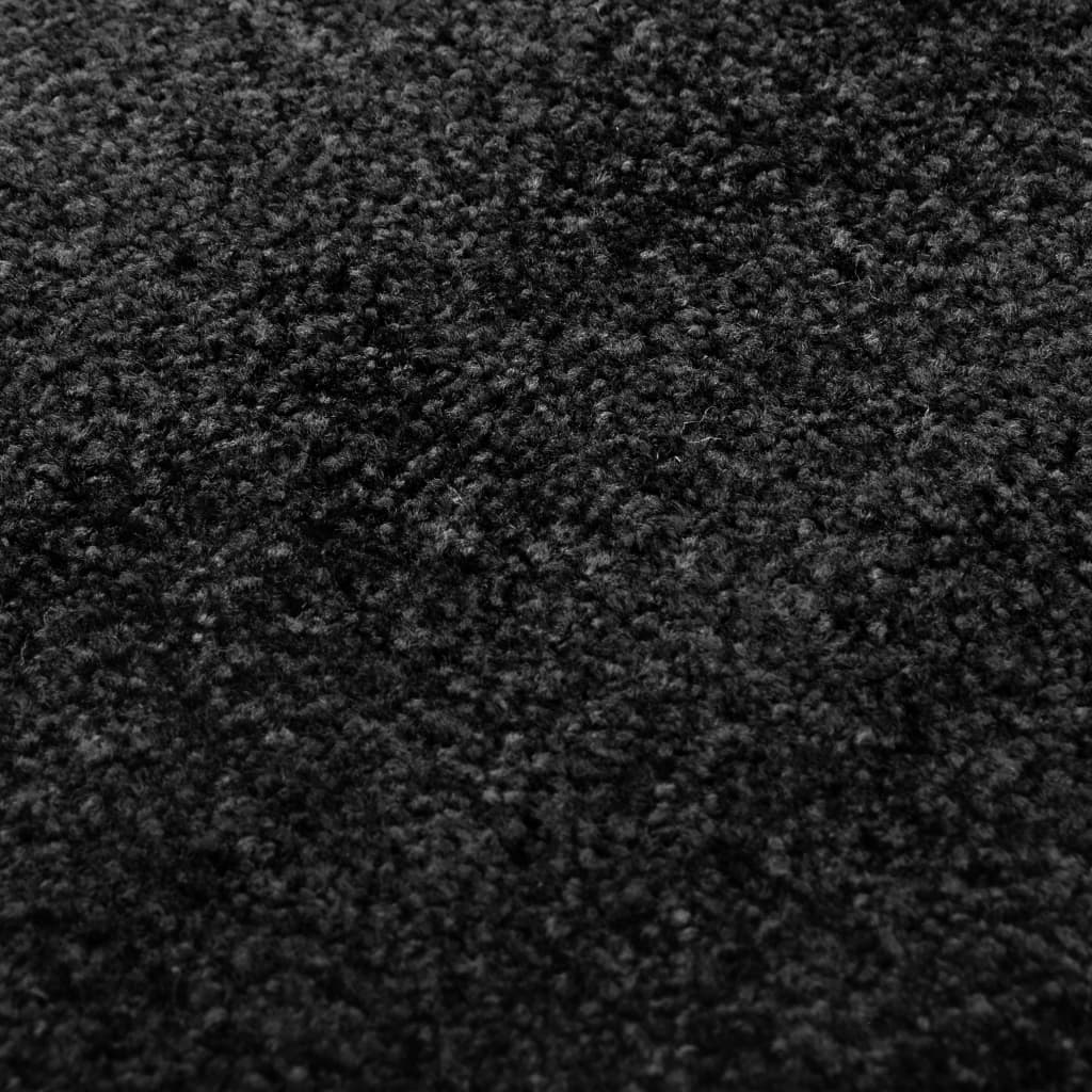 vidaXL Перима изтривалка, черна, 60x180 см