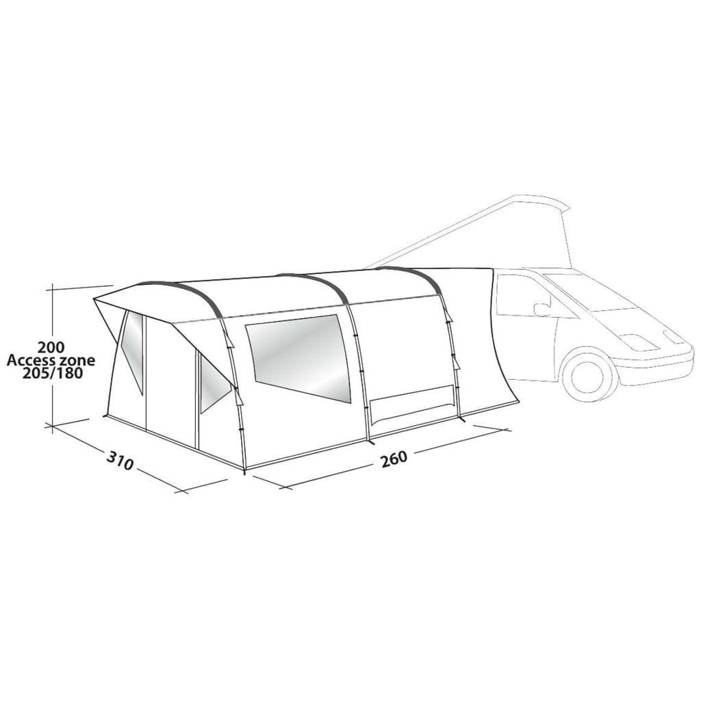 Easy Camp Палатка за кемпер-бус Wimberly, сива