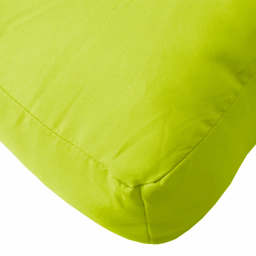 vidaXL Палетна възглавница, яркозелена, 58x58x10 см, текстил