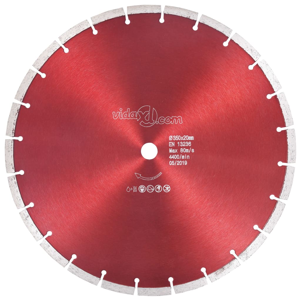 vidaXL Диамантен режещ диск, стомана, 350 мм