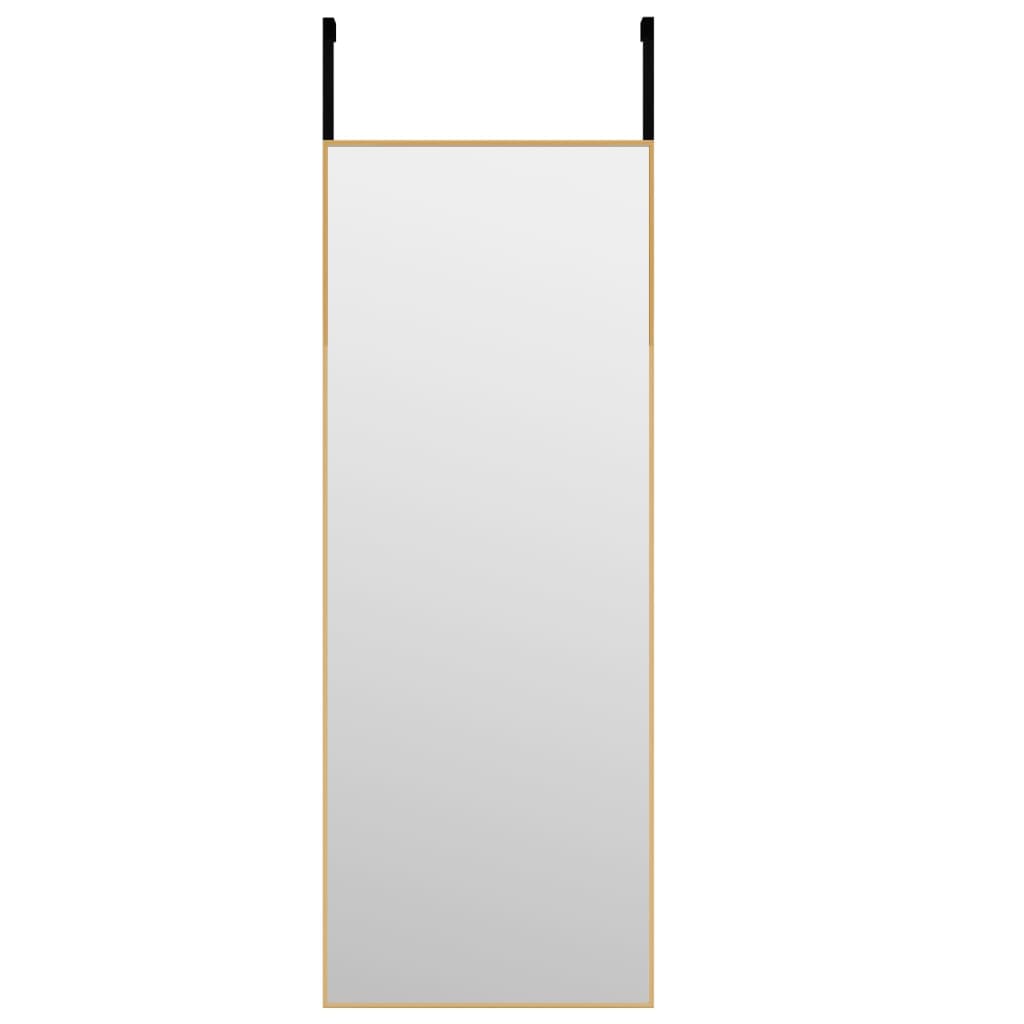 vidaXL Огледало за врата, златисто, 30x80 см, стъкло и алуминий