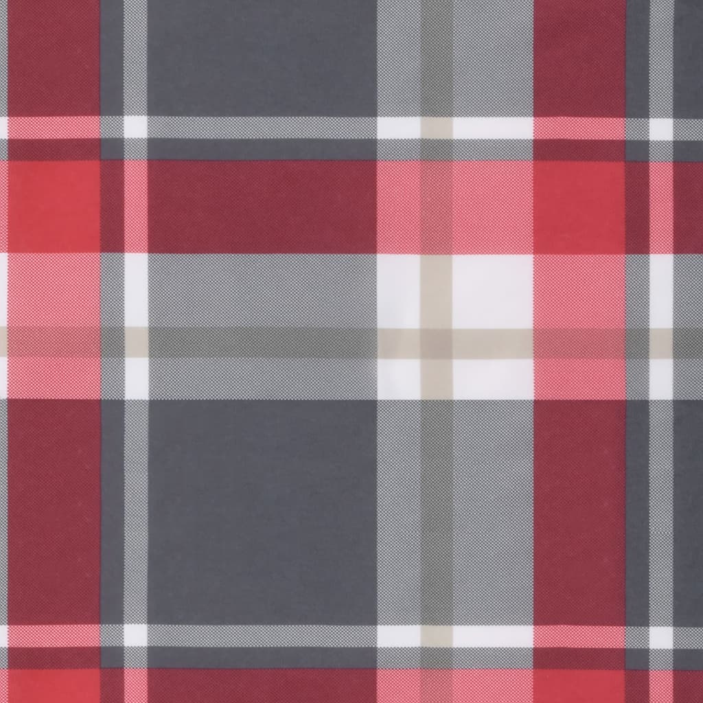vidaXL Палетна възглавница, червено каре, 70x70x12 см, текстил