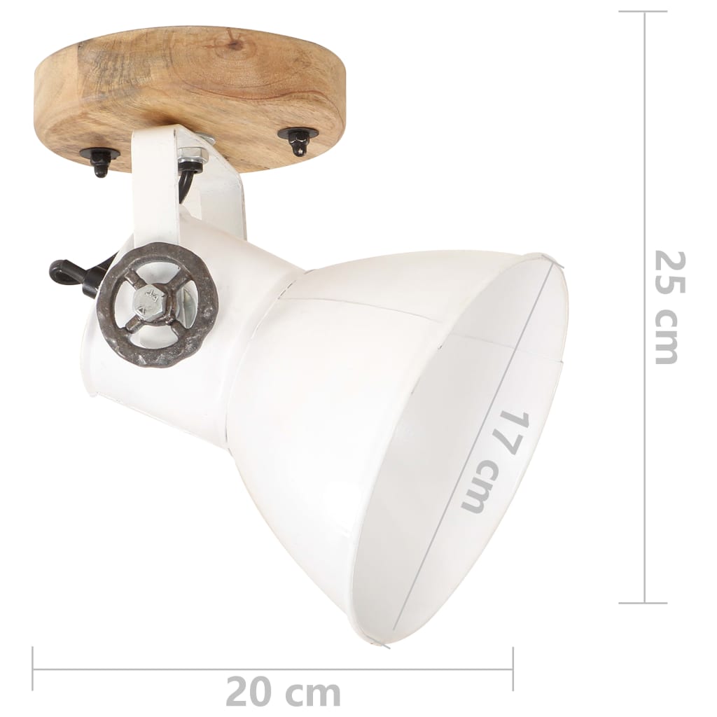 vidaXL Индустриални стенни/таванни лампи 2 бр бели 20x25 см E27