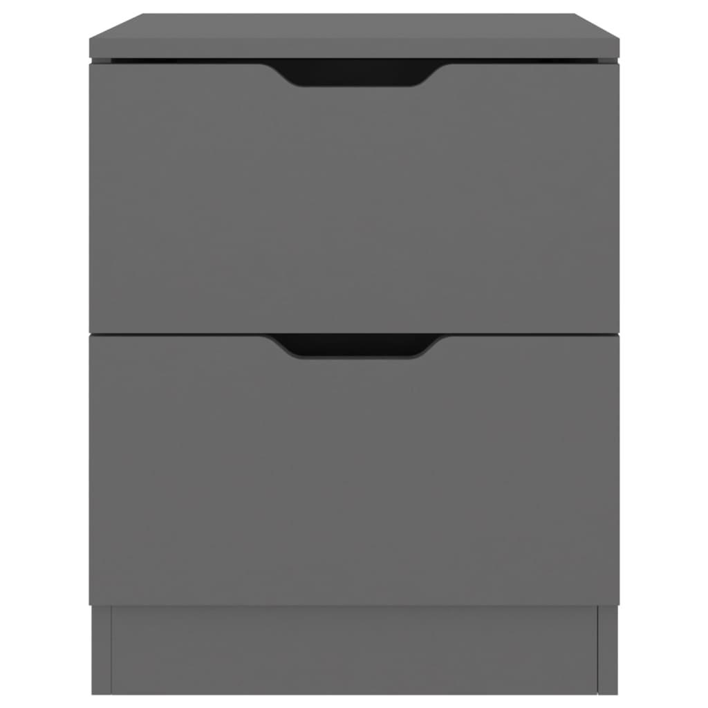 vidaXL Нощни шкафчета, 2 бр, сиви, 40x40x50 см, ПДЧ