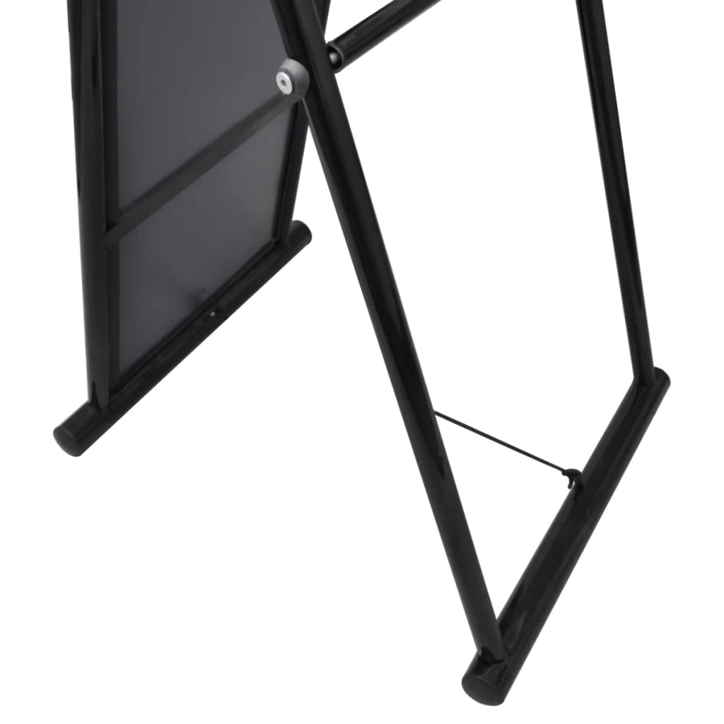 Огледало на стойка, правоъгълна форма, цвят черен
