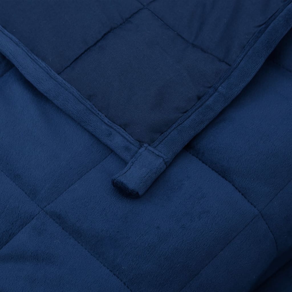 vidaXL Утежнено одеяло синьо 140x200 см 10 кг плат