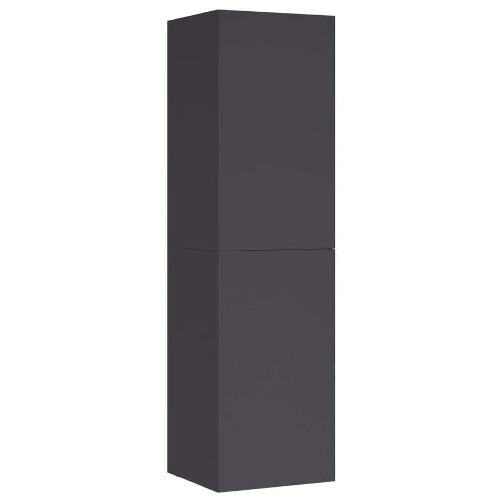 vidaXL ТВ шкаф, сив, 30,5x30x110 см, ПДЧ