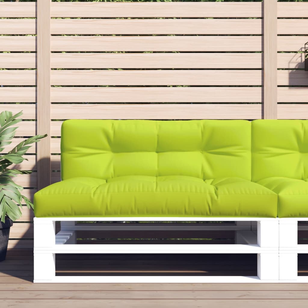 vidaXL Палетна възглавница, яркозелена, 120x40x12 см, текстил