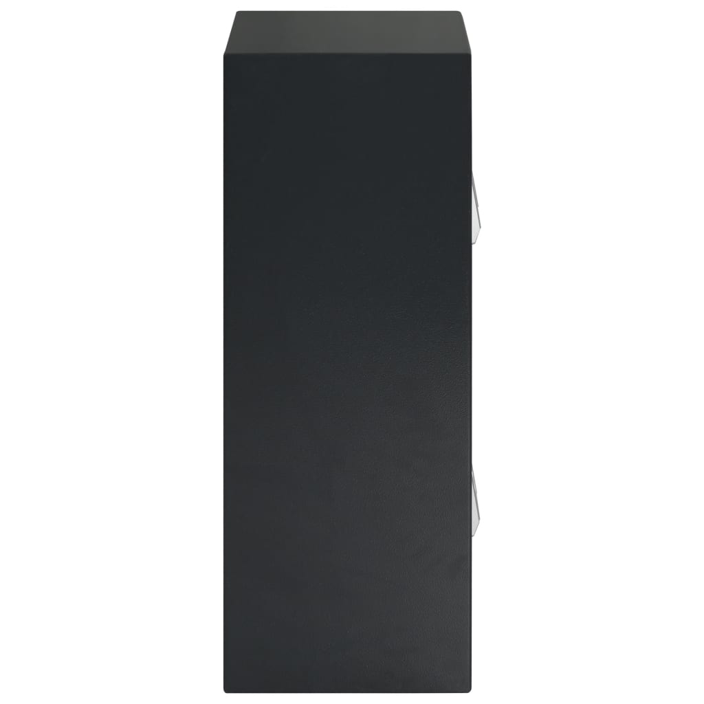 vidaXL Цифров сейф с двойна врата, тъмносив, 35x31x80 см