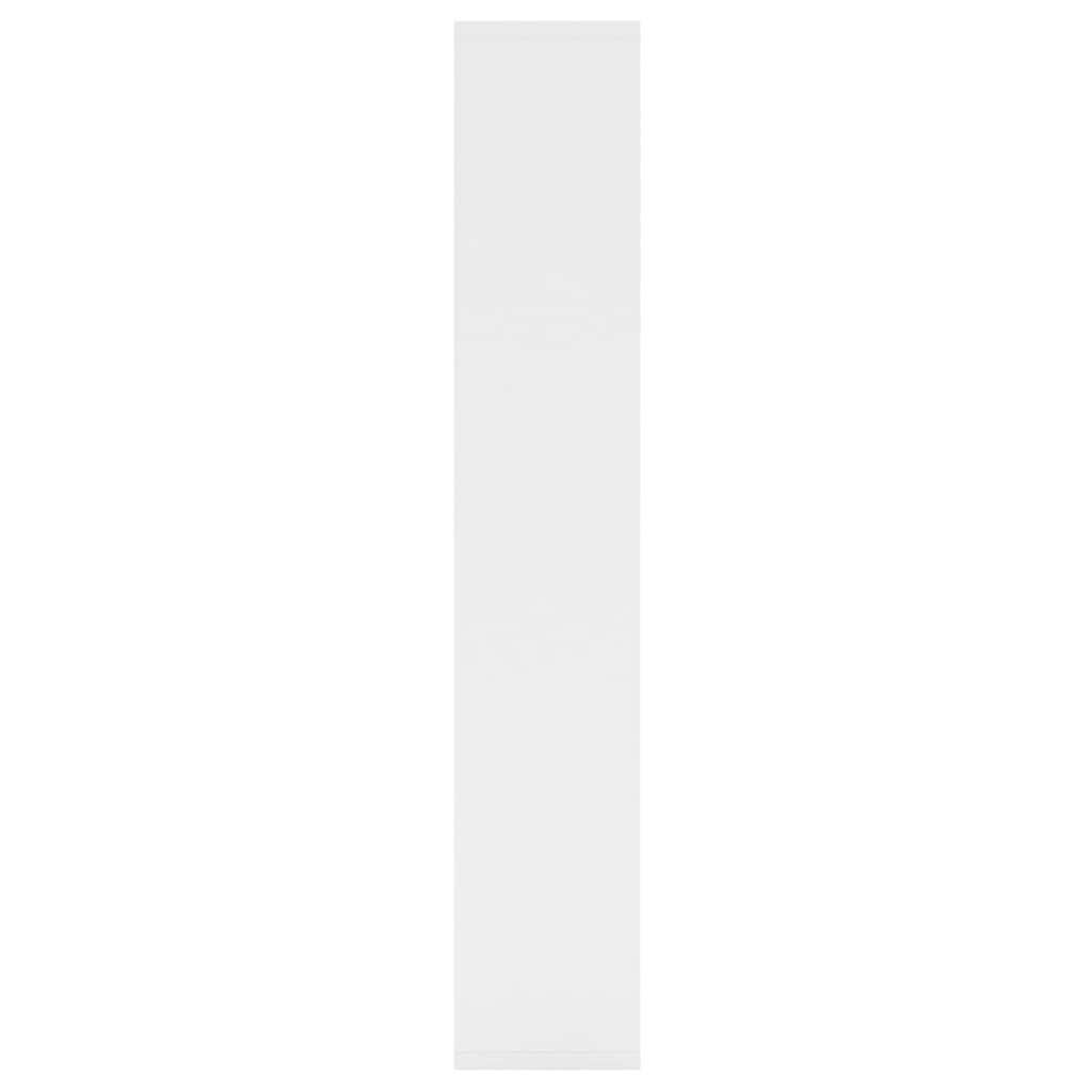 vidaXL Стенен рафт, бял, 36x16x90 см, ПДЧ