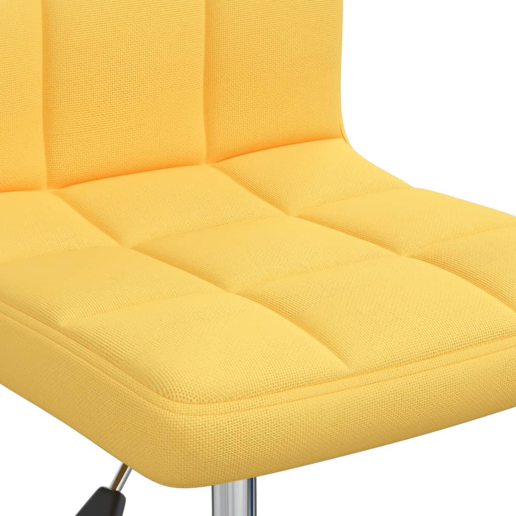 vidaXL Въртящи се трапезни столове, 2 бр, горчица, текстил