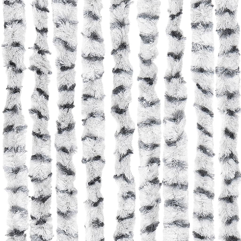 vidaXL Завеса против насекоми, светло и тъмносиво, 56x185 см, шенил