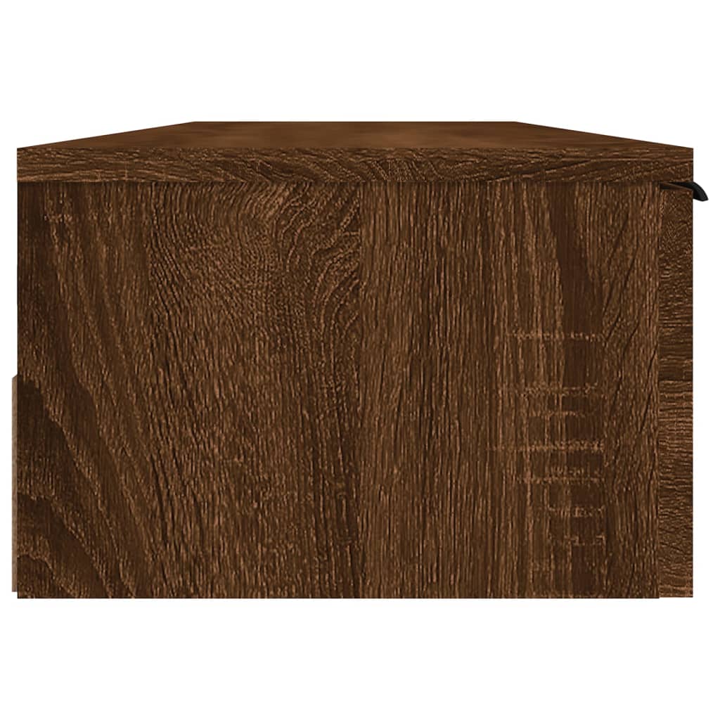 vidaXL Стенен шкаф, кафяв дъб, 102x30x20 см, инженерно дърво