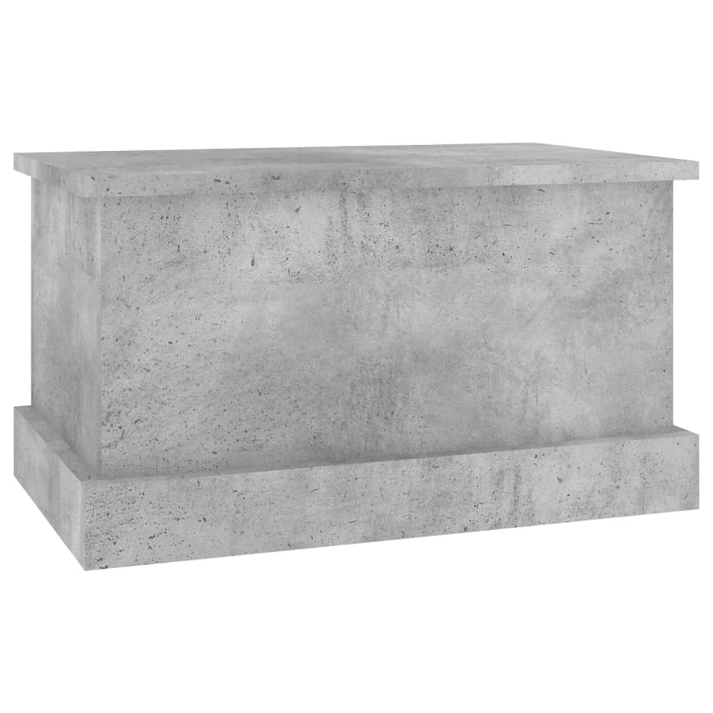 vidaXL Кутия за съхранение, бетонно сиво, 50x30x28 см, инженерно дърво