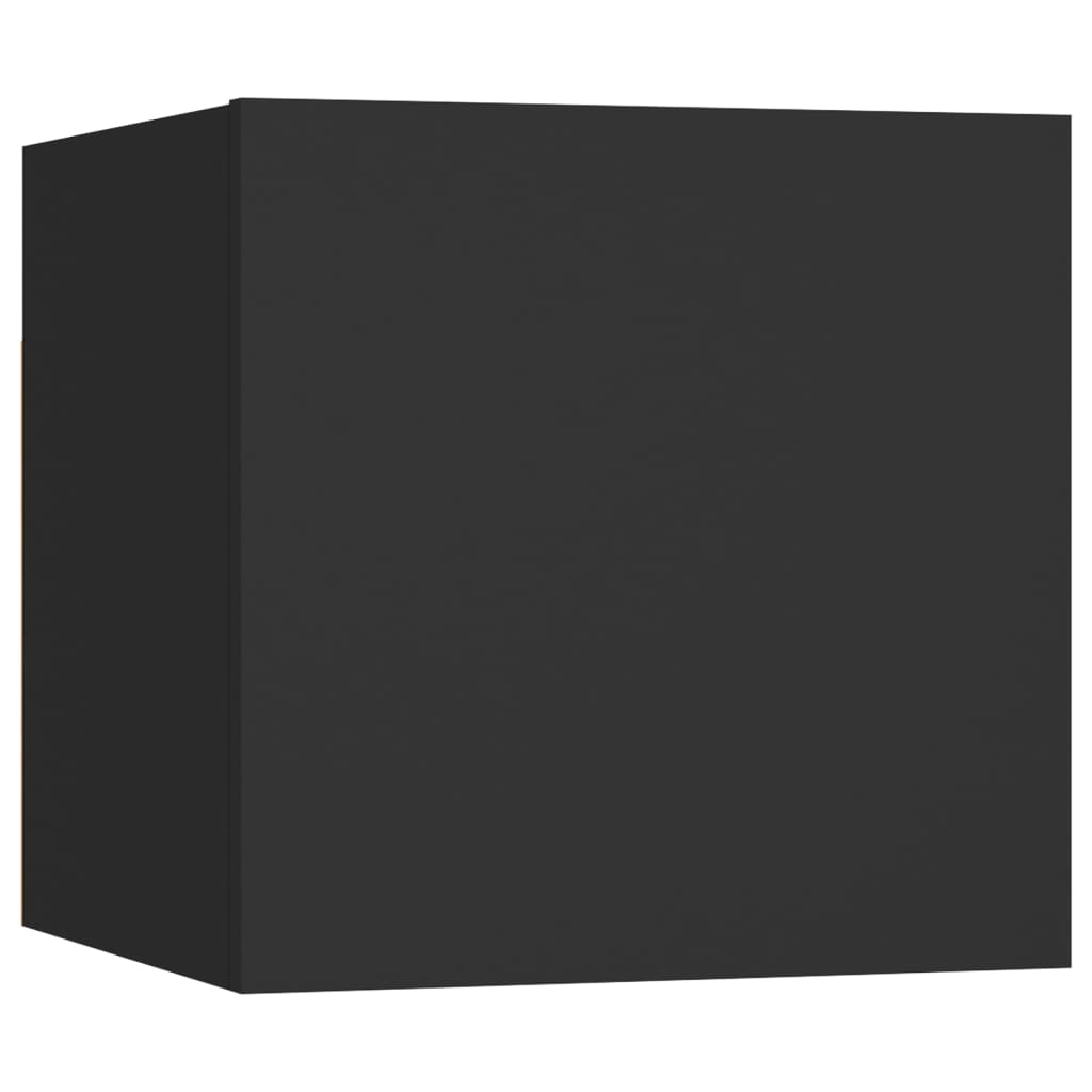 vidaXL Нощно шкафче, черно, 30,5x30x30 см, ПДЧ