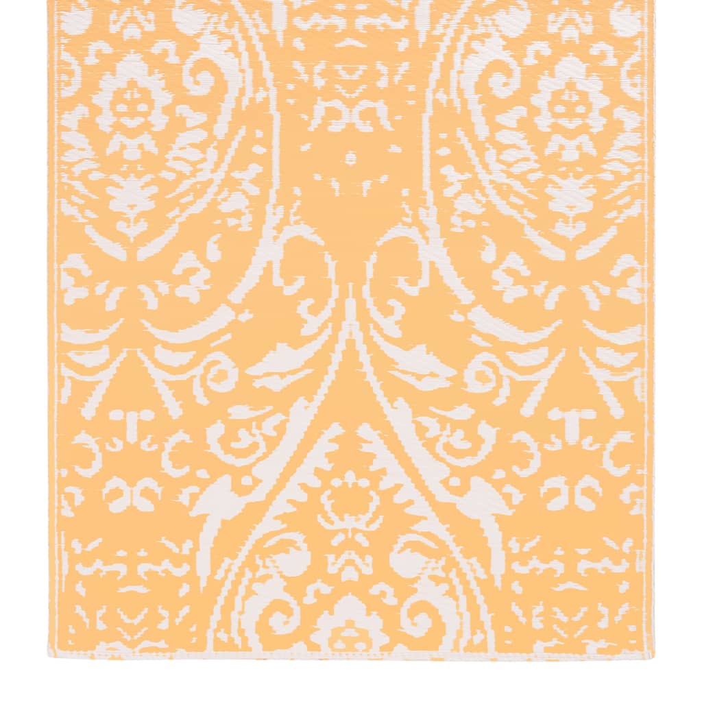vidaXL Килим за открито, оранжево и бяло, 80x150 см, PP