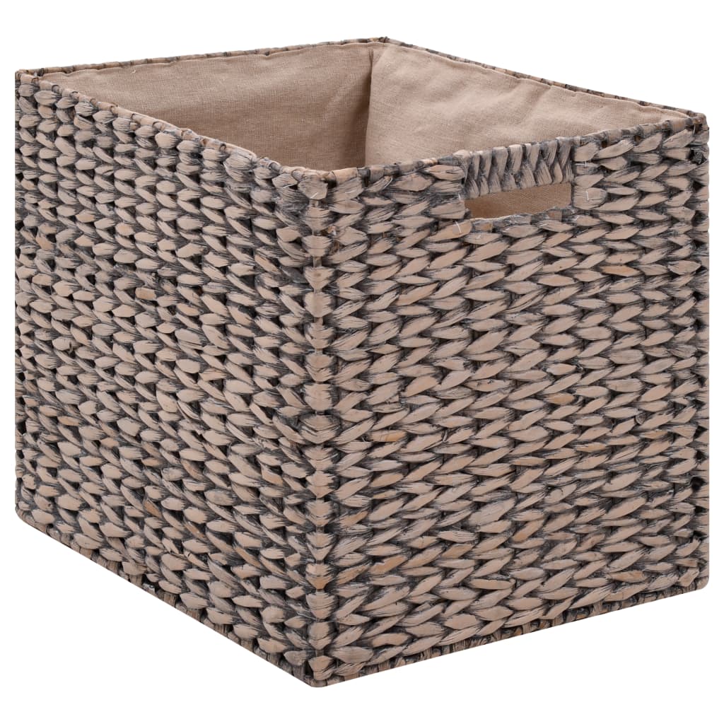 vidaXL Пейка с 2 кошници, морска трева, 71x40x42 см, сива