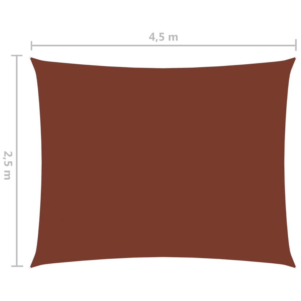 vidaXL Платно-сенник, Оксфорд плат, правоъгълно, 2,5x4,5 м, теракота