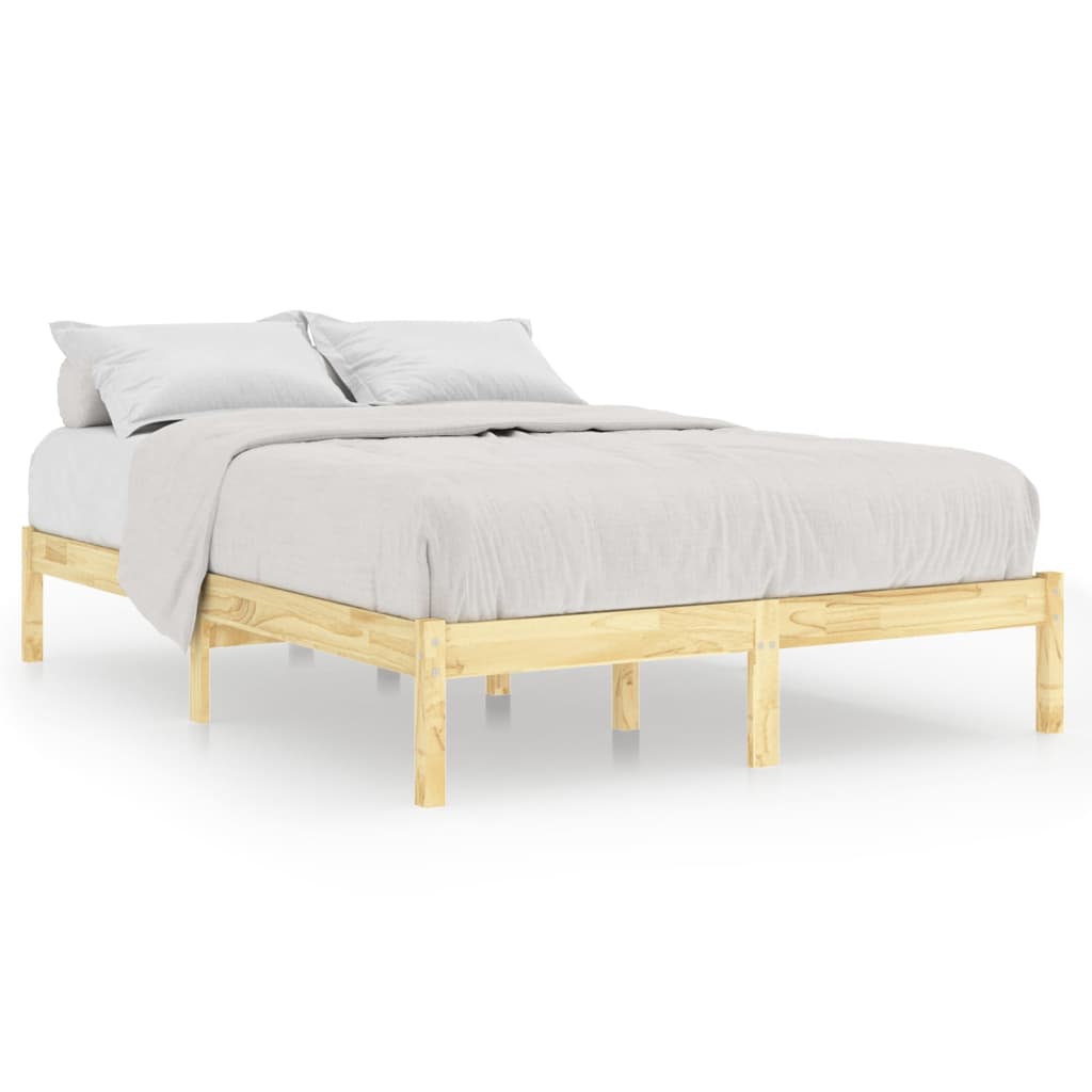 vidaXL Рамка за легло, дърво масив, 150x200 cм, King Size