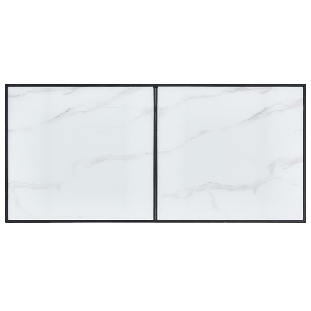 vidaXL Трапезна маса, бяла, 160x80x75 см, закалено стъкло