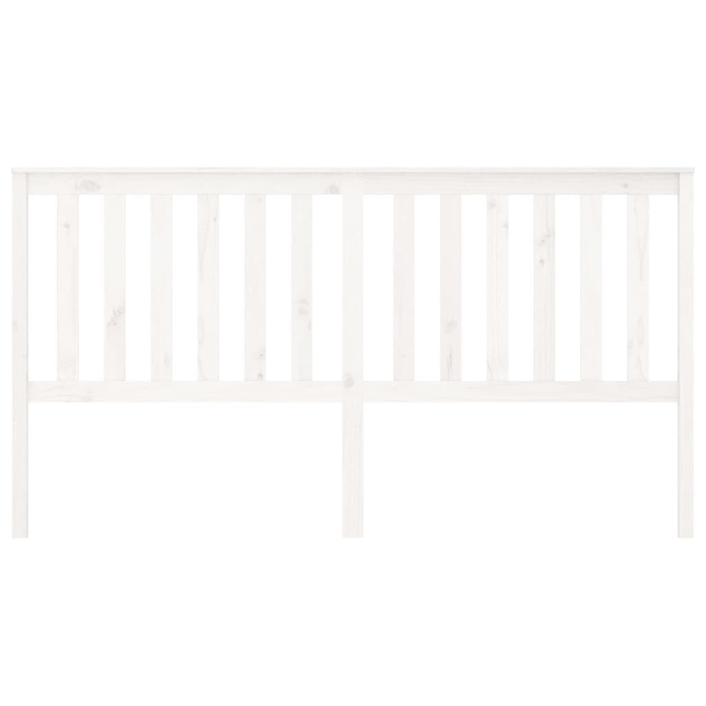vidaXL Горна табла за легло, бяла, 186x6x101 см, бор масив