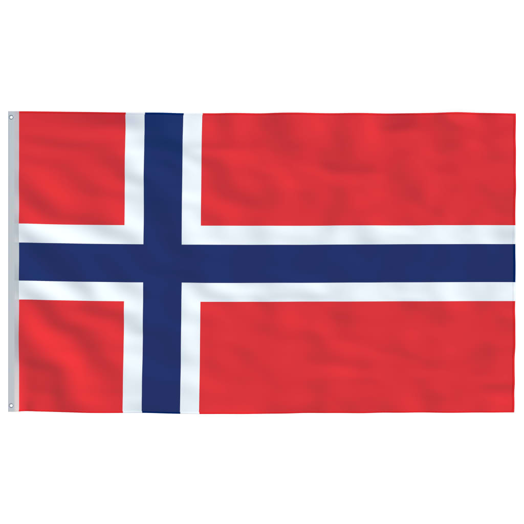vidaXL Флаг на Норвегия и алуминиев флагщок, 6 м
