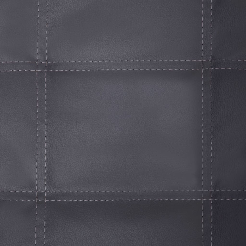 vidaXL Масажираща кушетка с възглавница, сива, изкуствена кожа