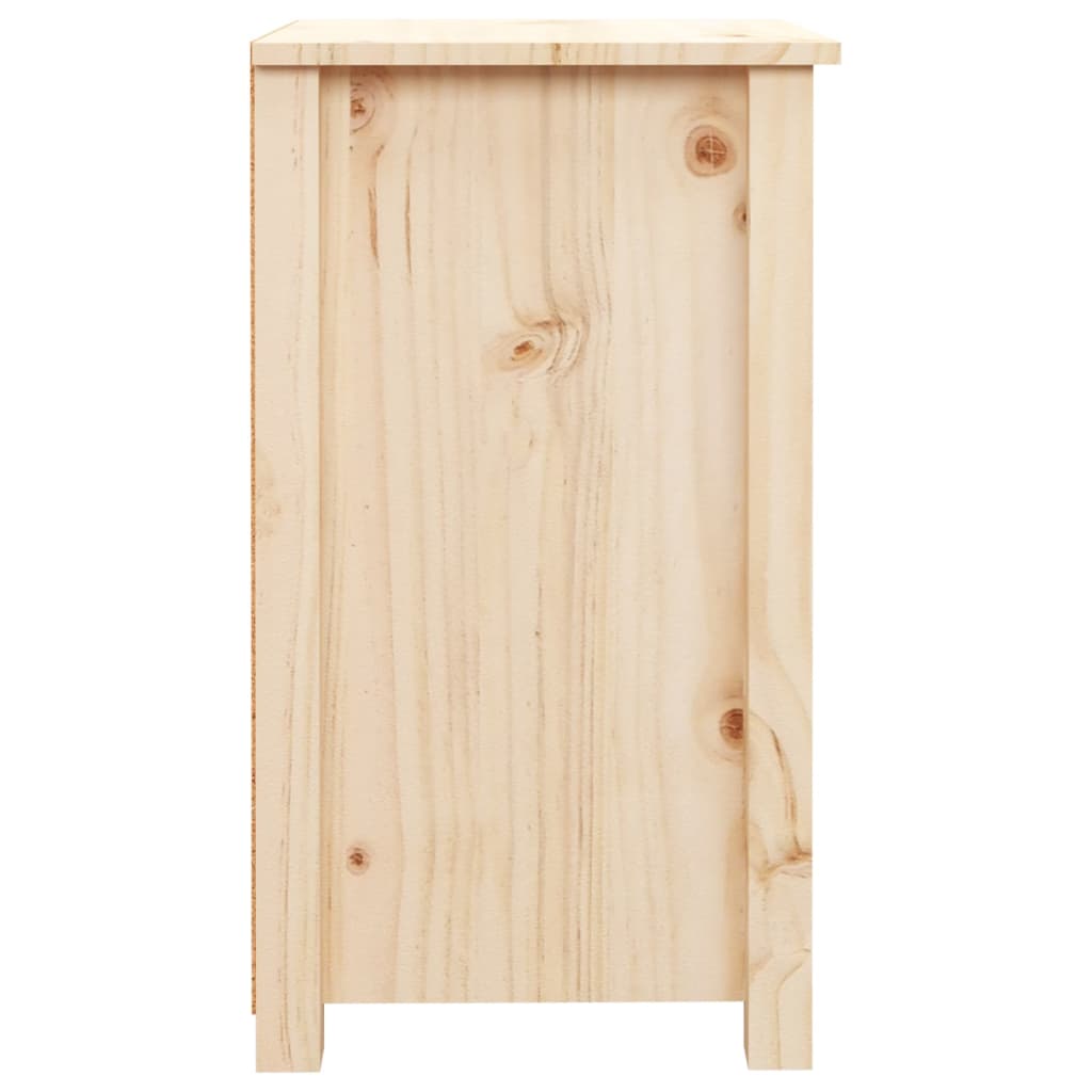 vidaXL Нощно шкафче, 40x35x61,5 см, борово дърво масив